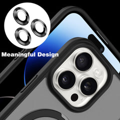 TECH SENSE Magnetic Case for iPhone with Stand, Compatible with MagSafe, Foldable Stand, Full Camera Lens Protection, Scratch-Resistant Translucent Matte Shockproof Phone Cover