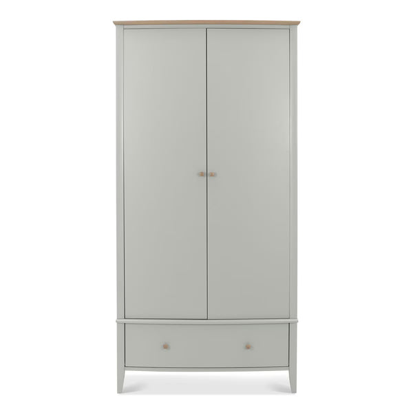 Bentley Designs Whitby Scandi Oak & Grey Double Wardrobe