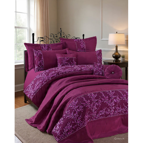 Gigi Embroidered Diamante Style Duvet Cover Sets Luxurious Quilt Covers Designer Bedding Sets