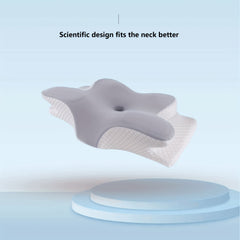 1pc Slow Rebound Cervical Pillow, Ergonomic Neck Contour Support for Side Sleep, Machine Washable Cool Soft Pillow Cover