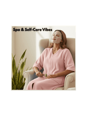 Women’s Zip-Up Cotton Bathrobe – Soft Terry Towelling Dressing Gown, Absorbent Towel Robe for Home & Spa Use