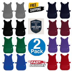 Pack of 2 Self Tabard Apron | Aprons for Men, Women, and Ladies | Professional Cooking Aprons with 2 Pockets | Adjustable Kitchen Apron for Baking, BBQ, Grilling, Gardening, Crafting, Cleaning, Painting, Barista, Restaurant Work | Cute & Stylish Gift Apro