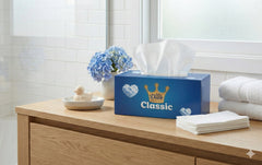 Little Duck Classic: Luxury Facial Tissue - 24 Box Bulk Case Pure 2-Ply Softness | Made in the UK | 90 Sheets per Box