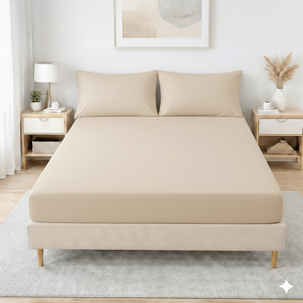 30cm Extra Deep Fitted Sheet - Premium Brushed Microfiber Bed Sheet, Super Soft & Breathable, Elasticated Corners for Snug Fit, Single/Double/King/Super King Sizes