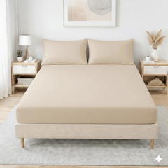 30cm Extra Deep Fitted Sheet - Premium Brushed Microfiber Bed Sheet, Super Soft & Breathable, Elasticated Corners for Snug Fit, Single/Double/King/Super King Sizes