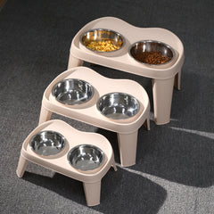 Dog Bowls with Stand, Adjustable Raised Dog Bowl for Large Dogs, Dog Feeding Station with 2 Stainless Steel Dog Bowls, Non-Slip elevated dog bowls