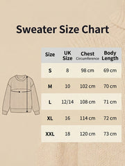 Ladies' Basic Long-Sleeve Sweater, Loose-Fit Top with Elegant Crew Neck.