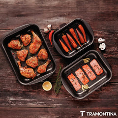 Tramontina Roasting Pan, 3 Piece Set