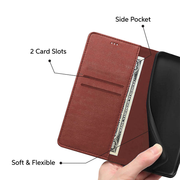 Luxury Case for iPhone 16 Pro Max Plus, 15 Pro Max Plus, 14 Pro Max Plus, 13 Pro Max mini, 12 Pro Max Mini, 11 Pro Max XS MAX XS X SE 8 Plus 7 Plus 6 6S PlusLeather Phone Case Cover, PU Faux Leather Wallet Book Folio Flip Magnetic Shockproof Case with Car