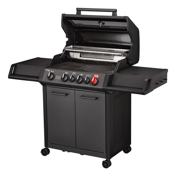 Enders Monroe 4 Burner Stainless Steel Gas Barbecue + Pizza Stone + Cover
