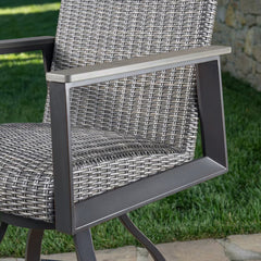 Sunvilla Dover 7 Piece Wicker High Dining Fire Set + Cover