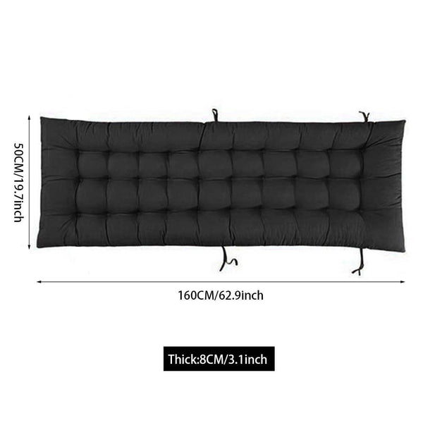 Garden Bench Cushion Chair Cushion, Sun Lounger Cushion Pads 160*50*8cm Thick Garden Recliner Chair Replacement Anti-Slip Cushion Sunbed Cushion 2 3 Seater Seat Pad for Porch Swing Patio Lawn Various Colour Options