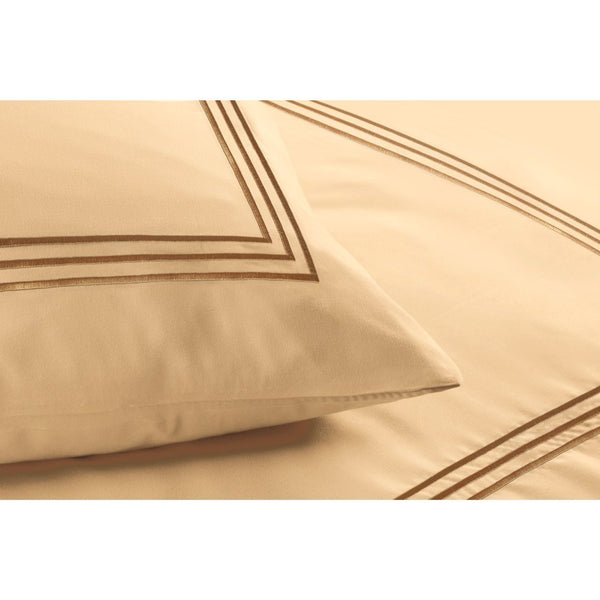 Embroided Baratta Stitch Duvet Cover Set with Matching Pillowcases - Ultra-soft Brushed Microfibre – Chic & Modern Design – Easy Care & Machine Washable