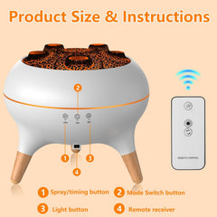 Essential Oil Diffuser for Bedroom, 250Ml Jellyfish Mist Flame Aromatherapy Air Humidifier, Aroma Diffuser with 8 Colour LED Lights, Timers, Waterless Auto Shut-Off