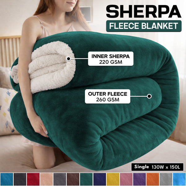 1pc Luxurious Double-Sided Sherpa Throw Blanket – Soft, Warm & Cozy Contemporary Blanket, Machine Washable, Perfect for Couch, Bed, Office & Travel, Ideal Gift