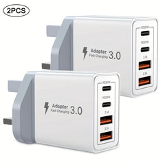 Innosinpo USB-C Power Adapter with Dual USB-C Ports, 40W High-Speed Charging, Compact Design for iPhone & Tablets, Compatible with Various Charging Cables, Plug & Play, Device Charging Solution, Modern Charging Hub, Durable Charging Port