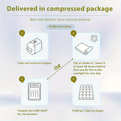 Super Soft 4Inch/ 10 Cm Deep Fill Mattress Topper Luxury Quilted Bed Pad With Elastic Corners Breathable, Durable, Machine Washable, Ideal For Single, Double, King Super King UK Bed Size