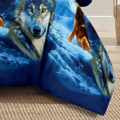4pcs Printed Duvet Cover Set, Soft Comfortable Multi-design Printed Bedding Set, For Bedroom, Guest Room (1 Fitted sheet + 2 Pillowcases + Without Core) Trendy Design, Soft Fabric, Brushed Material, Lightweight