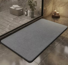 Grey,Quick Dry Diatomite Bath Mat - Clean Slate (Marble)