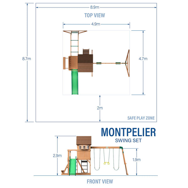 Backyard Discovery Montpellier Swing Set & Playcentre (3-10 Years)