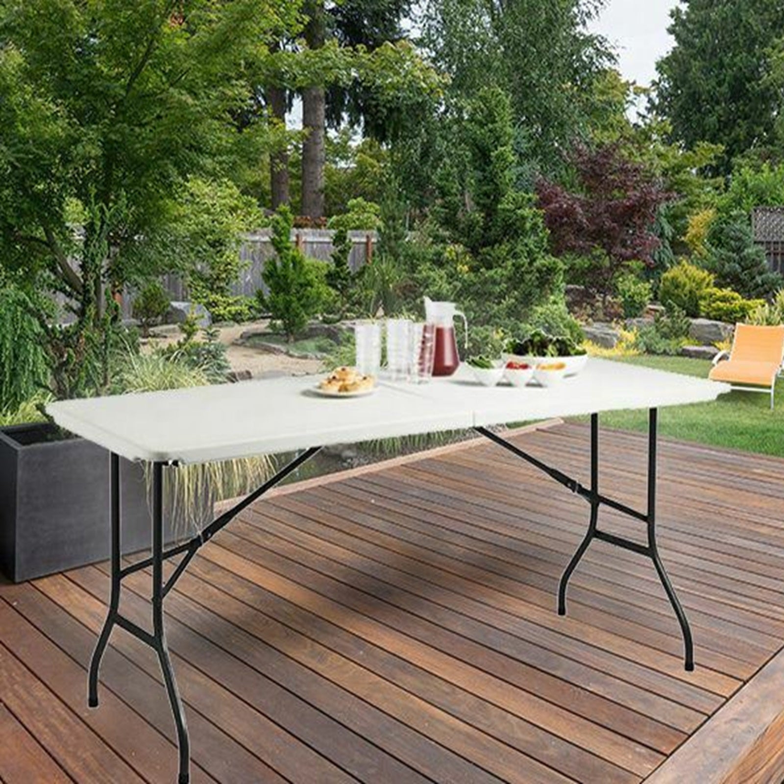 Foldable 6ft Heavy Duty Folding Catering Camping Trestle Picnic Bbq Party Table