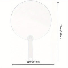100pcs Adorable Mini Blank Fans | Perfect For Art Projects, Small Gifts For Weddings And Birthday Parties, Unique Presents For Your Girlfriend Or Boyfriend, Made Of Plastic