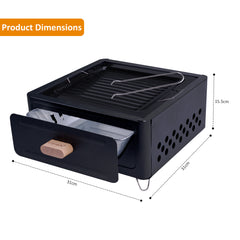 Portable BBQ Grill, Folding Tabletop Charcoal Barbecue Grill, Foldable Stainless Steel BBQ Grill for Camping, Garden, Travel, Picnic, Outdoor