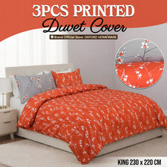 3pcs Luxury Printed Duvet Cover Set – Reversible Quilt Cover with Pillowcases, Ultra Soft & Breathable Microfiber Bedding, Machine Washable, Single, Double, King & Super King Sizes