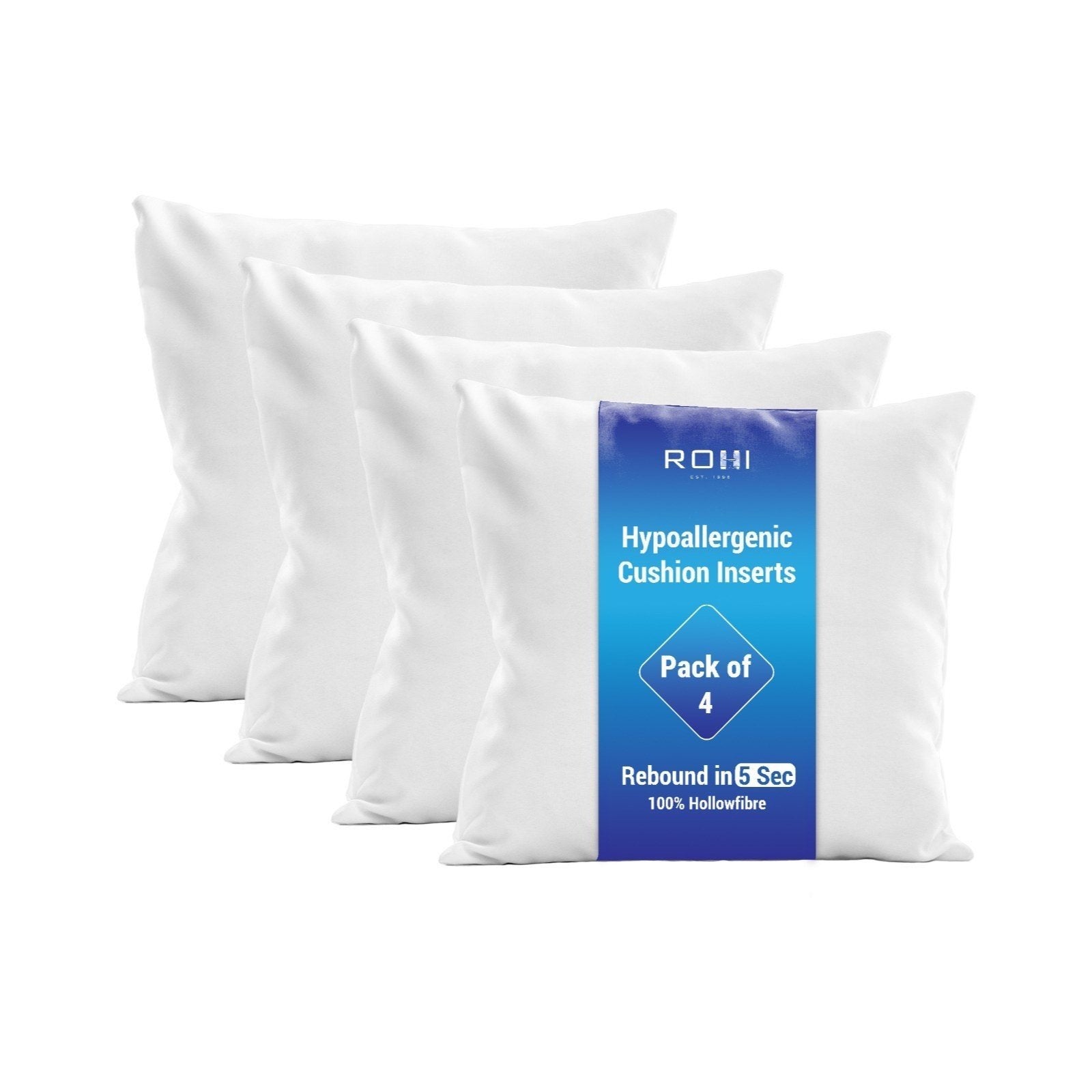 Rohi Soft Fluffy Cushion Pads Sofa Square Pillow Inserts, Home Decor Cushions, Decorative Bed Sofa