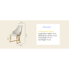 Set of 2 Modernique Velvet Upholstered Dining Chairs with Gold Metal Frame, Available in Black Grey and Cream