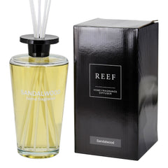 REEF 1000ml Reed Oil Diffuser Set, Sandalwood, Teak Wood, Tobacco & Oud, Luxury Beautiful Home Fragrance for Bedroom Living Room Home Decor Office Essential Oil Reed Diffuser for Stress Relief
