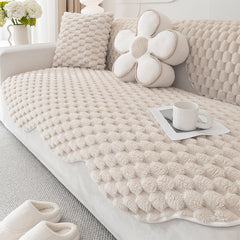 1pc Plush Sofa Cushion 1 2 3 4 Seater, Pet Friendly Sofa Cover, Breathable Sofa Slipcover Couch Cover Seat Cushion, Machine Washable, Warm Thickened Soft and Cozy Non-Slip Furniture Protector Sofa for All-Seasons, Living Room, Bedroom, Office, Home Decor