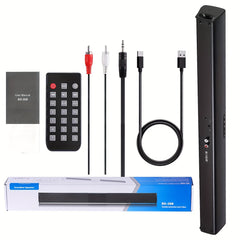 Multifunctional Soundbar Speaker System with 4 Built-in Subwoofers, Stereo Sound, AUX, TF, FM, Button Control, Passive Amplification, USB Charging, 36V Max, Infrared Wireless Technology for TV, Computer, Home Theater