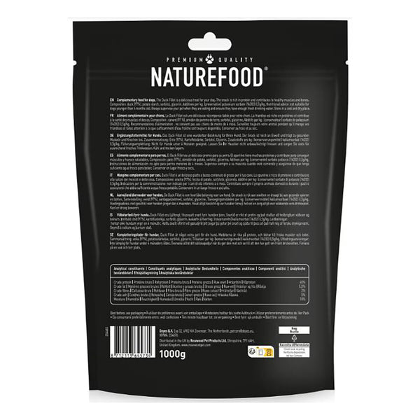 Nature Food Duck Fillet Dog Treats, 1Kg