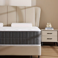 Single/Small Double/Double/King 20cm/25cm Comfortable Mattress, Rhombus White, Medium Firm Mattress 7 Layerss, No-Noise Innerspring Pocket Springs, Suitable for Bedroom, Breathable, Relaxing, Bedroom Furniture, Christmas Decorations Mattress In A Box