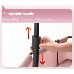 Mini Dog Stroller – Foldable Pet Carrier Cart with 360° Rotatable Handle, Extendable Pull Handle & Storage Bag Lightweight Travel Buggy for Small Dogs & Cats