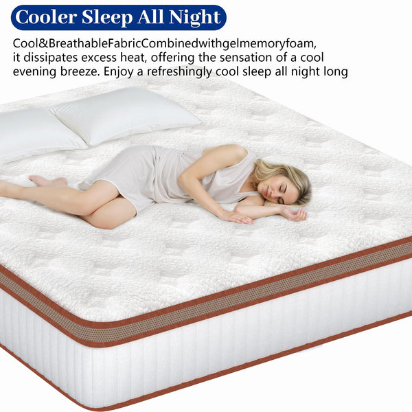 King Size Mattress (150x200x28cm/135x190x28cm) 2000+ Pocket Springs & Gel Memory Foam 7-Zone Ortho Support Reinforced Reduction Medium Firm Fits King Size Bedding 45cm Rolled Box (Christmas, Halloween Valentine's Day gifts), 200-Night Trial Christmas gift