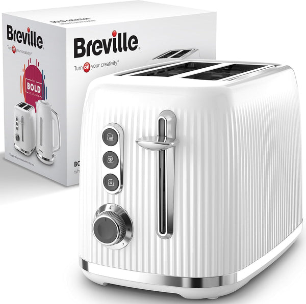 Breville Bold Vanilla Cream Electric Kettle | 1.7L | 3Kw Fast Boil | Cream & Silver Chrome [VKT223]