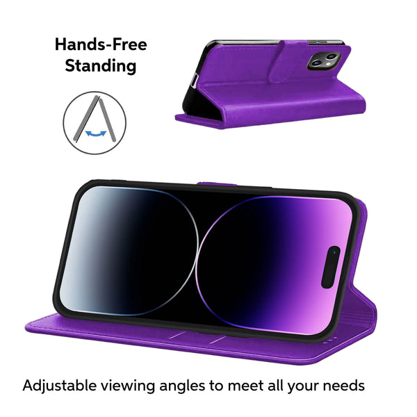 Luxury Case for iPhone 16 Pro Max Plus, 15 Pro Max Plus, 14 Pro Max Plus, 13 Pro Max mini, 12 Pro Max Mini, 11 Pro Max XS MAX XS X SE 8 Plus 7 Plus 6 6S PlusLeather Phone Case Cover, PU Faux Leather Wallet Book Folio Flip Magnetic Shockproof Case with Car