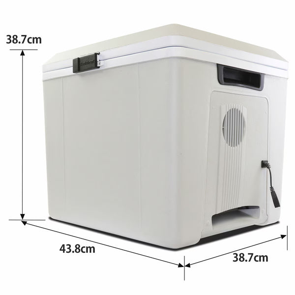 Koolatron 12V Electric Cooler 27L, Cool/Warm Box with Adjustable Strap in Grey