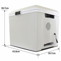 Koolatron 12V Electric Cooler 27L, Cool/Warm Box with Adjustable Strap in Grey
