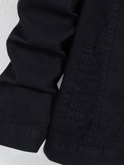 Spring and Autumn Hot Men's Denim Jacket for Teens, High-End Long Sleeve Turn- Collar Casual Coat