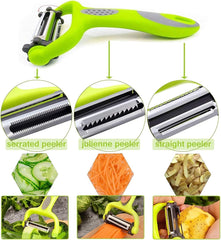 Potato Peeler for Kitchen, Julienne Vegetable Peeler,3 Pieces Stainless Steel Professional Peelers, Non-Slip, Suitable for Peeling for Potato, Apples, Carrots, Cucumber and Various Veg and Fruits