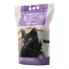 3.8L/ 5L/ 10L Silica Cat Litter Crystals Kitten Litter Ultra Absorbent 100%, Effective Odour Control, Dust-Free, Comfortable Biodegradable Hygiene Easy to Clean Cat Litter