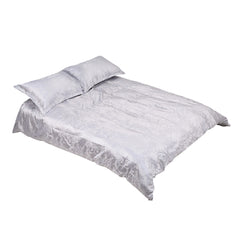 Luxury European Style Satin Jacquard Duvet Cover Three-Piece Set Single/Double/King/Super King Size, Soft Comfortable Floral Pattern Bedding Set, Machine Washable, Zipper Closure, High-Quality Quilt Cover Set for All-season Use, Bedroom, Hotel, Guest Room