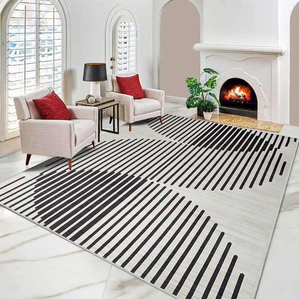 1pc Ultra Soft Printed Rug – Modern Non-Slip Living Room Area Rug, Stylish and Soft Printed Mat, Machine Washable Carpet for Bedroom, Home, and Office Floor Decoration