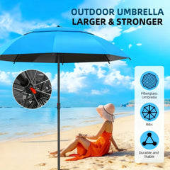 Outdoor Sun Umbrella - Lightweight Foldable Manual Open | Suitable For Camping, Beach, Fishing, And Picnic | Fashionable Patio Accessory | Durable Outdoor Gear, Garden Umbrella