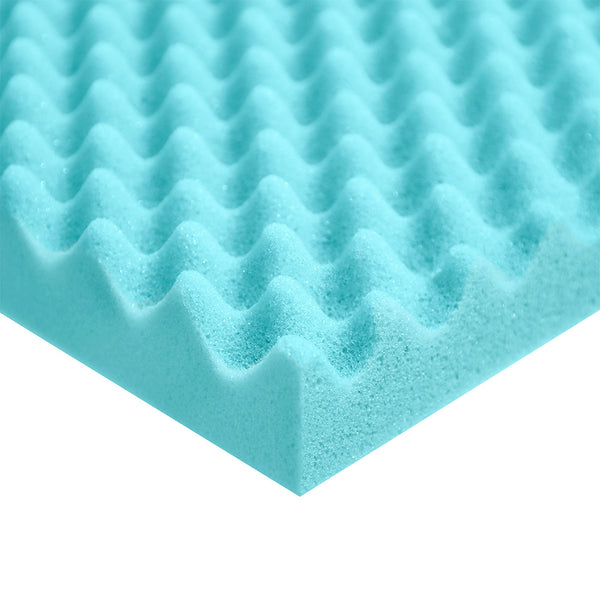 Skin-friendly and Breathable Slow-rebound Memory Foam Mattress, Home Bedroom Egg Crate Pattern Foam Mattress, Soft Mattress for Student Dormitories, Comfortable Pressure-relieving Deep Sleep Mattress, Blue
