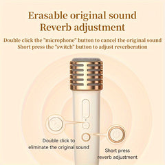 Mini K32 Karaoke Machine with Wireless Microphone, Portable Wireless Speaker, Party Lights, Gift for Birthday