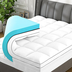 1piece Mattress Topper Like Memory Foam Extra 10-CM Thickness Mattresses Toppers for Back Pain Relief with Washable ALL SIZES UK SINGLE DOUBLE KING SUPER KING SMALL DOUBLE